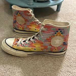 Converse X Mara Hoffman Chuck 70 Radial Hi Multicolor Sneakers Womens 8 Mens 6
